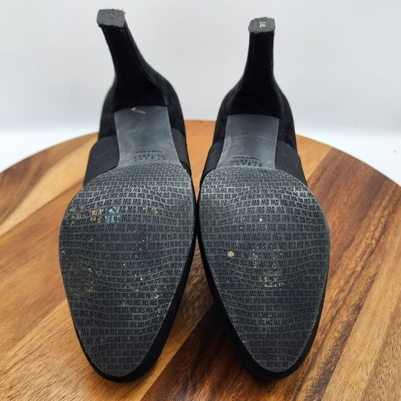 Stuart Weitzman Kilgore Ankle Boots 10 Black Suede Elastic Band Platform Pull On - Picture 8 of 13